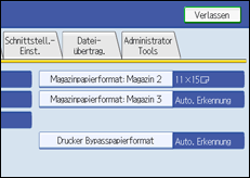 Abbildung der Bedienfeldanzeige