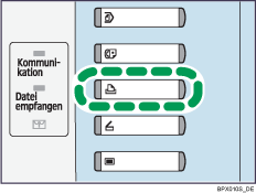 Die Abbildung zeigt die Druckertaste