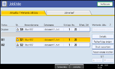 Abbildung Bedienfeldanzeige