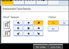 Illustration de l'&eacute;cran du panneau de commande.
