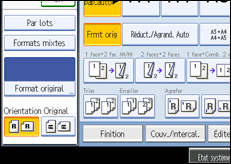 Illustration de l'&eacute;cran du panneau de commande.