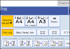 Illustration de l'&eacute;cran du panneau de commande.