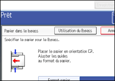 Illustration de l'&eacute;cran du panneau de commande.