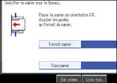 Illustration de l'&eacute;cran du panneau de commande.