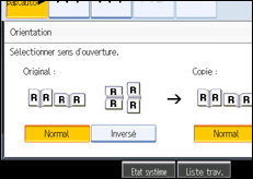 Illustration de l'&eacute;cran du panneau de commande.