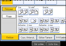 Illustration de l'&eacute;cran du panneau de commande.