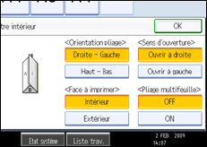 Illustration de l'&eacute;cran du panneau de commande.