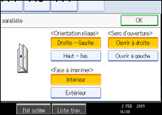 Illustration de l'&eacute;cran du panneau de commande.