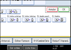 Illustration de l'&eacute;cran du panneau de commande.