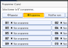 Illustration de l'&eacute;cran du panneau de commande.