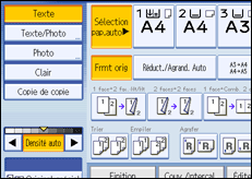 Illustration de l'&eacute;cran du panneau de commande.