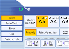 Illustration de l'&eacute;cran du panneau de commande.