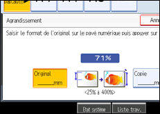 Illustration de l'&eacute;cran du panneau de commande.