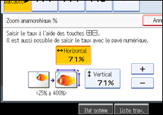 Illustration de l'&eacute;cran du panneau de commande.