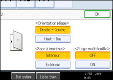 Illustration de l'&eacute;cran du panneau de commande.