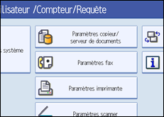 Illustration de l'&eacute;cran du panneau de commande.