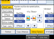 Illustration de l'&eacute;cran du panneau de commande.