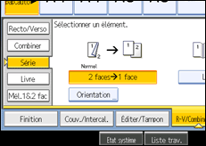 Illustration de l'&eacute;cran du panneau de commande.