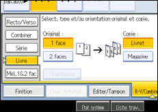 Illustration de l'&eacute;cran du panneau de commande.