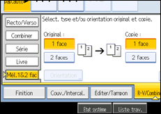 Illustration de l'&eacute;cran du panneau de commande.