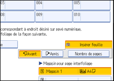 Illustration de l'&eacute;cran du panneau de commande.