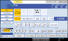 Illustration de l'&eacute;cran du panneau de commande.