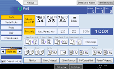 Illustration de l'&eacute;cran du panneau de commande.