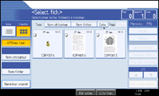 Illustration de l'&eacute;cran du panneau de commande.