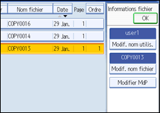 Illustration de l'écran du panneau de commande.