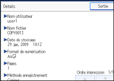 Illustration de l'&eacute;cran du panneau de commande.