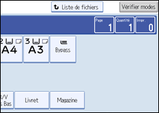 Illustration de l'&eacute;cran du panneau de commande.