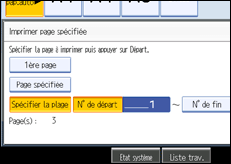 Illustration de l'écran du panneau de commande.