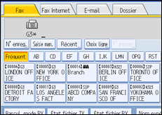 Illustration de l'&eacute;cran du panneau de commande
