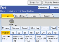 Illustration de l'&eacute;cran du panneau de commande