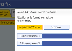 Illustration de l'&eacute;cran du panneau de commande