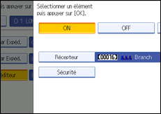 Illustration de l'&eacute;cran du panneau de commande