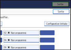 Illustration de l'&eacute;cran du panneau de commande