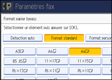 Illustration de l'&eacute;cran du panneau de commande