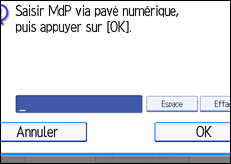 Illustration de l'&eacute;cran du panneau de commande