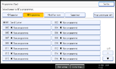 Illustration de l'&eacute;cran du panneau de commande