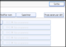 Illustration de l'&eacute;cran du panneau de commande