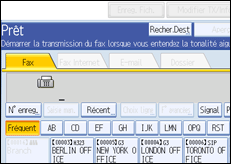 Illustration de l'&eacute;cran du panneau de commande
