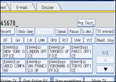 Illustration de l'&eacute;cran du panneau de commande