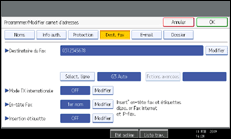 Illustration de l'&eacute;cran du panneau de commande