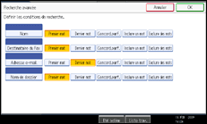 Illustration de l'&eacute;cran du panneau de commande