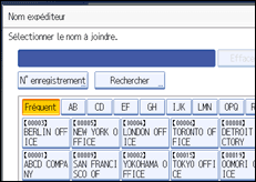 Illustration de l'&eacute;cran du panneau de commande