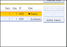 Illustration de l'&eacute;cran du panneau de commande