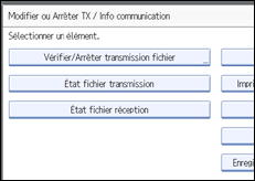 Illustration de l'écran du panneau de commande
