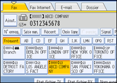 Illustration de l'&eacute;cran du panneau de commande