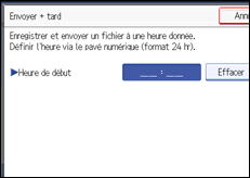 Illustration de l'&eacute;cran du panneau de commande